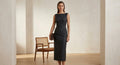 AURA Charcoal Column Dress