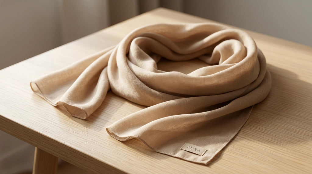 AURA Serene Silk-Cashmere Scarf