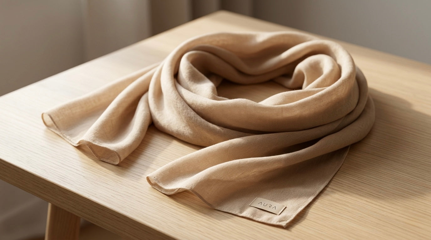 AURA Serene Silk-Cashmere Scarf