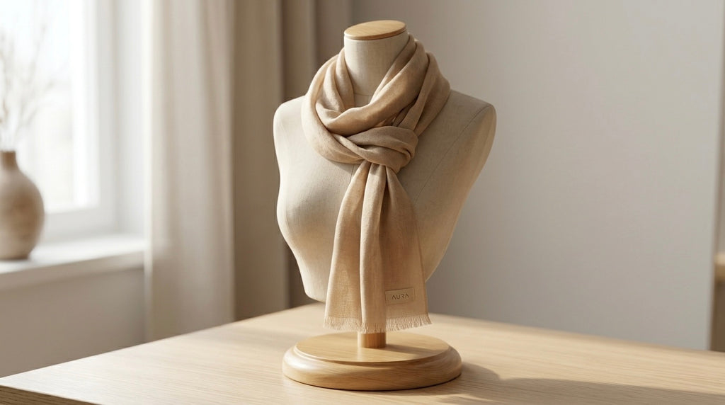 AURA Serene Silk-Cashmere Scarf