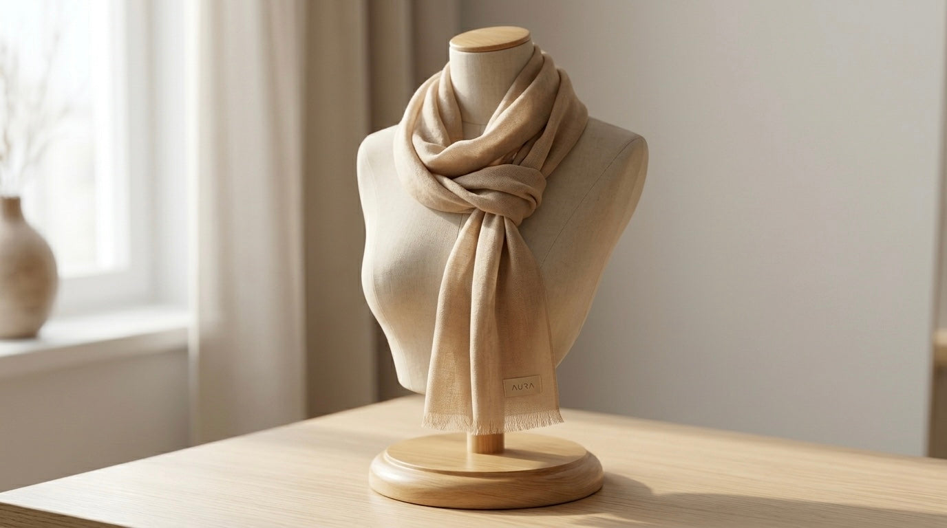 AURA Serene Silk-Cashmere Scarf